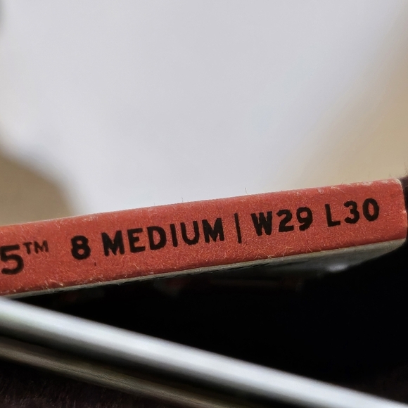 Levis 535 Super Skinny Jeans Leather Look Front Burgundy Wmn Sz 8 Med W29 | L30 - Picture 7 of 11